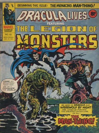 Cover for Dracula Lives (Marvel UK, 1974 series) #62