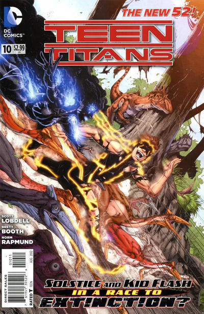 Cover for Teen Titans (DC, 2011 series) #10 [Brett Booth / Norm Rapmund Wraparound Black & White Cover]