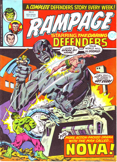 Cover for Rampage (Marvel UK, 1977 series) #6