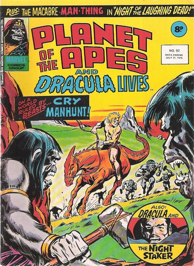 Cover for Planet of the Apes (Marvel UK, 1974 series) #92