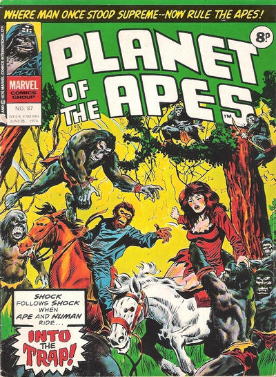 Cover for Planet of the Apes (Marvel UK, 1974 series) #87