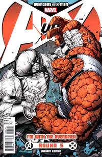 Cover for Avengers vs. X-Men (Marvel, 2012 series) #5 [Team Avengers Variant Cover by Dale Keown]