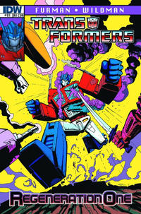 Cover Thumbnail for Transformers: Regeneration One (IDW, 2012 series) #81 [Cover RI-A - Incentive Geoff Senior Variant]