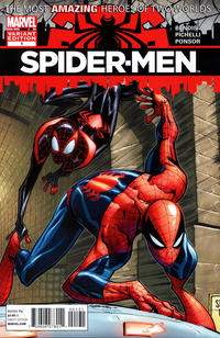 Cover Thumbnail for Spider-Men (Marvel, 2012 series) #1 [Variant Edition - Humberto Ramos Cover]
