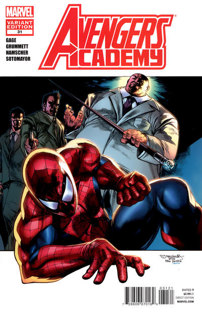 Cover for Avengers Academy (Marvel, 2010 series) #31 [Amazing Spider-Man In Motion Variant Cover by Stephen Segovia]
