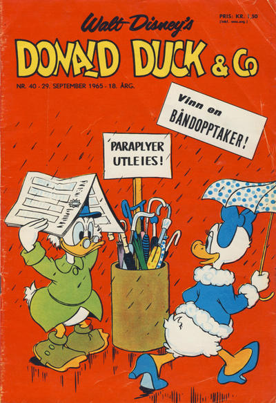 Cover for Donald Duck & Co (Hjemmet / Egmont, 1948 series) #40/1965