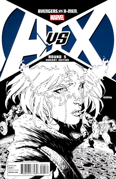 Cover for Avengers vs. X-Men (Marvel, 2012 series) #5 [Variant Sketch Cover by Ryan Stegman]