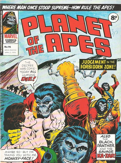 Cover for Planet of the Apes (Marvel UK, 1974 series) #76