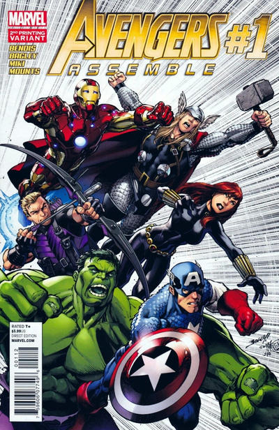 Cover for Avengers Assemble (Marvel, 2012 series) #1 [Second Printing Cover]