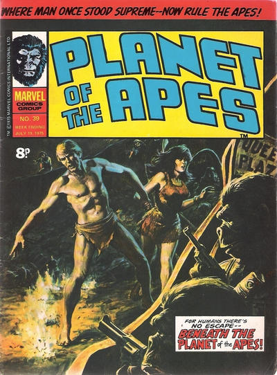 Cover for Planet of the Apes (Marvel UK, 1974 series) #39