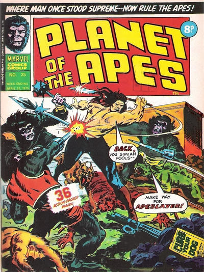 Cover for Planet of the Apes (Marvel UK, 1974 series) #25