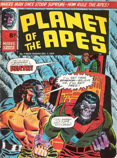 Cover for Planet of the Apes (Marvel UK, 1974 series) #7