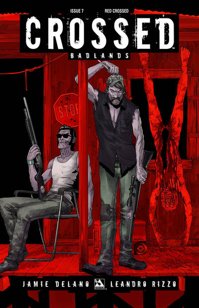Cover for Crossed Badlands (Avatar Press, 2012 series) #7 [Incentive Red Crossed Cover - Jacen Burrows]