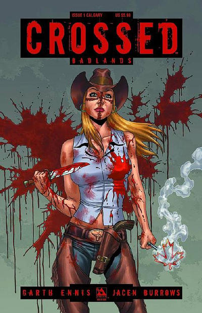 Cover for Crossed Badlands (Avatar Press, 2012 series) #1 [2012 Calgary Comic and Entertainment Expo Exclusive Calgary Cover - Jacen Burrows]