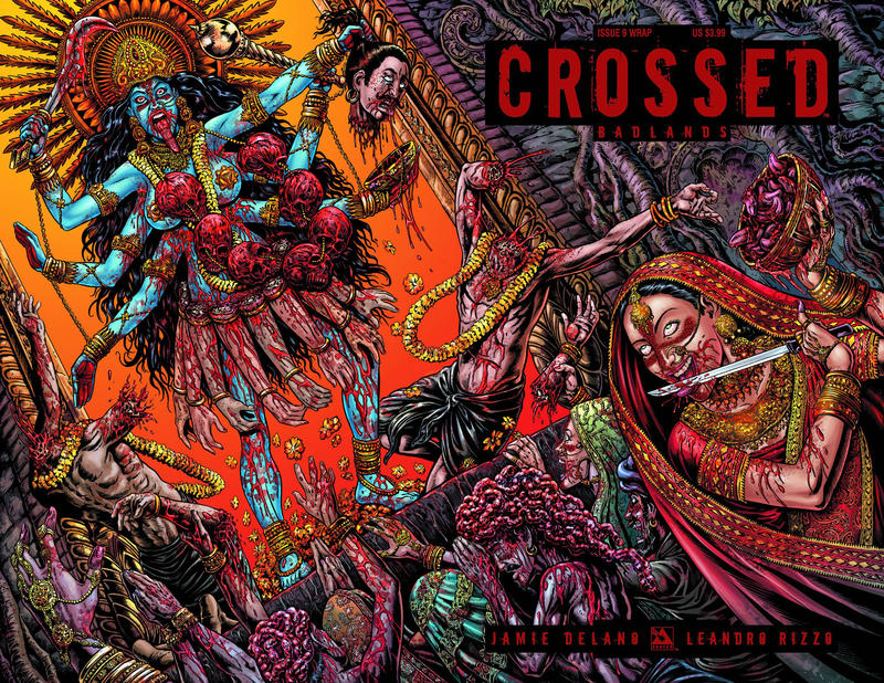 Cover for Crossed Badlands (Avatar Press, 2012 series) #9 [Wraparound Cover - Raulo Caceres]