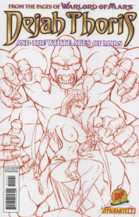 Cover Thumbnail for Dejah Thoris and the White Apes of Mars (Dynamite Entertainment, 2012 series) #1 [Alé Garza Risqué Red Dynamic Forces]