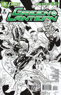Cover for Green Lantern (DC, 2011 series) #2 [Doug Mahnke / Christian Alamy Black & White Cover]