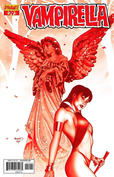 Cover for Vampirella (Dynamite Entertainment, 2010 series) #19 [Blood Red Cover Paul Renaud]