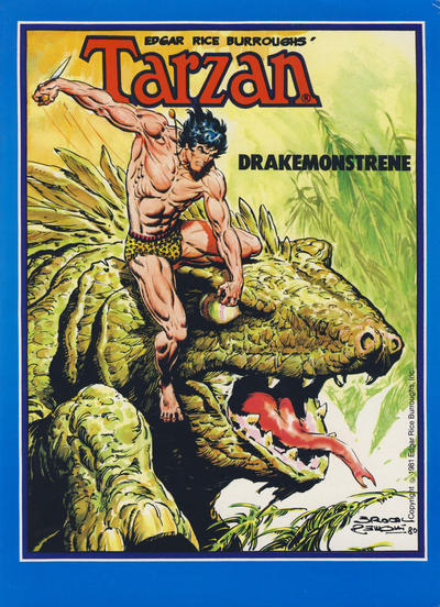 Cover for Tarzan album (Atlantic Forlag, 1977 series) #[2/1981] - Tarzan gavealbum - Drakemonstrene