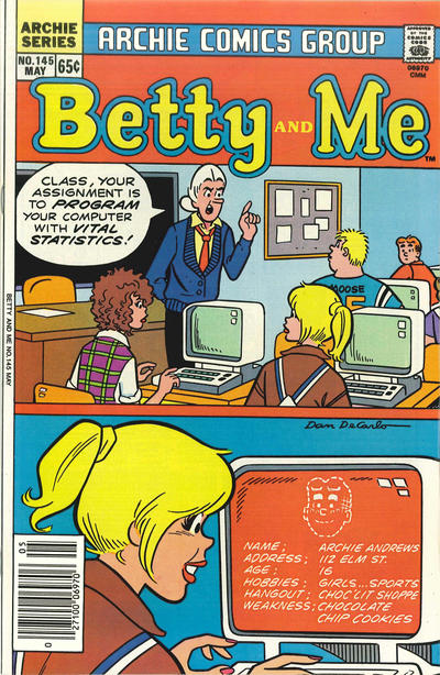 Cover for Betty and Me (Archie, 1965 series) #145