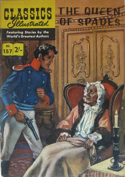 Cover for Classics Illustrated (Thorpe & Porter, 1951 series) #157 - The Queen of Spades [Different cover price  HRN #156]