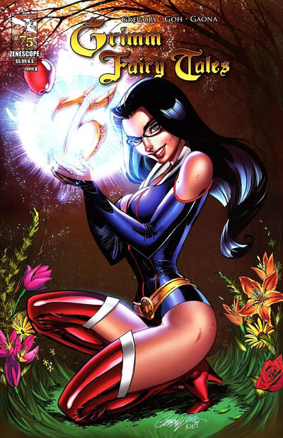 Cover for Grimm Fairy Tales (Zenescope Entertainment, 2005 series) #75 [Cover A - J. Scott Campbell]