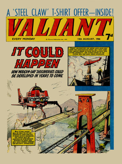 Cover for Valiant (IPC, 1964 series) #13 August 1966