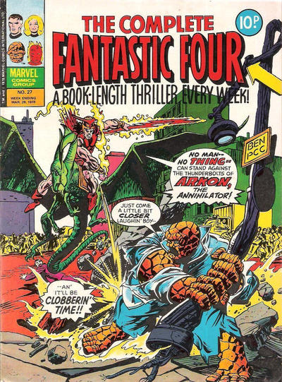 Cover for The Complete Fantastic Four (Marvel UK, 1977 series) #27
