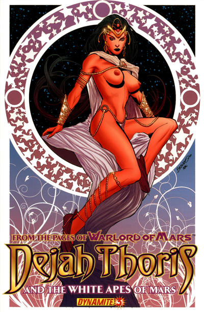 Cover for Dejah Thoris and the White Apes of Mars (Dynamite Entertainment, 2012 series) #3 [Brandon Peterson Risque Cover]