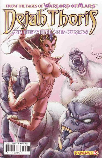 Cover for Dejah Thoris and the White Apes of Mars (Dynamite Entertainment, 2012 series) #3 [Alé Garza risqué art variant]