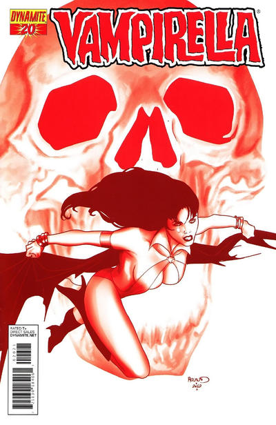 Cover for Vampirella (Dynamite Entertainment, 2010 series) #20 [Blood Red Cover Paul Renaud]