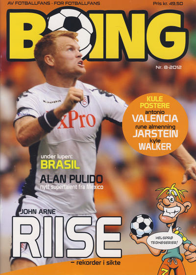 Cover for Boing (Serieforlaget / Se-Bladene / Stabenfeldt, 1984 series) #8/2012 [Abonnementsutgave]
