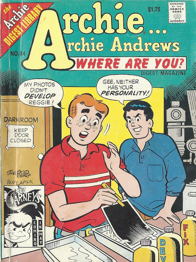Cover for Archie... Archie Andrews, Where Are You? Comics Digest Magazine (Archie, 1977 series) #94 [Direct]