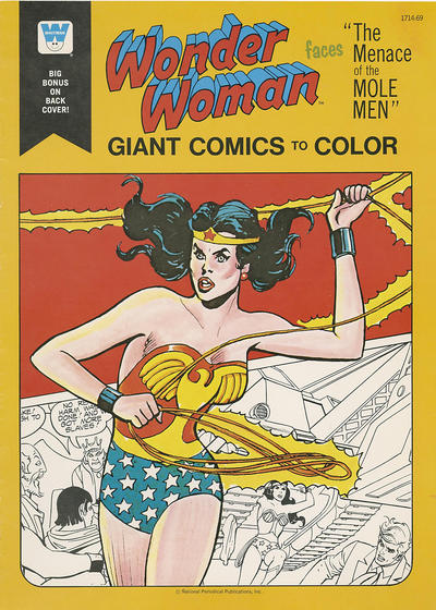 Cover for Wonder Woman Faces "The Menace of the Mole Men" [Giant Comics to Color] (Western, 1975 series) #1714