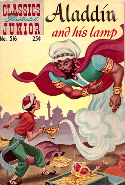 Cover for Classics Illustrated Junior (Gilberton, 1953 series) #516 - Aladdin and His Lamp [25 cent reprint]
