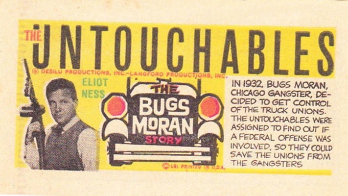Cover for The Untouchables "The Bugs Moran Story" (Topps, 1960 ? series) 