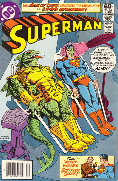 Cover for Superman (DC, 1939 series) #366 [Newsstand]