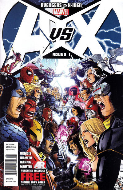 Cover for Avengers vs. X-Men (Marvel, 2012 series) #1 [Newsstand]