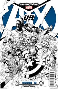 Cover for Avengers vs. X-Men (Marvel, 2012 series) #10 [Bradshaw Sketch Variant]