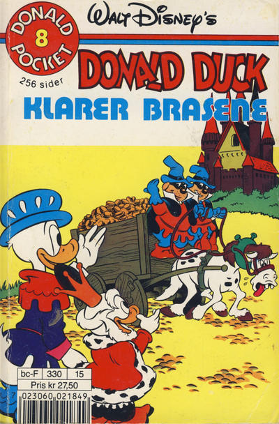 Cover for Donald Pocket (Hjemmet / Egmont, 1968 series) #8 - Donald Duck klarer brasene [3. opplag Reutsendelse 330 15]