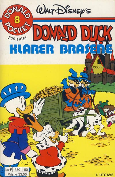 Cover for Donald Pocket (Hjemmet / Egmont, 1968 series) #8 - Donald Duck klarer brasene [4. opplag Reutsendelse 330 90]