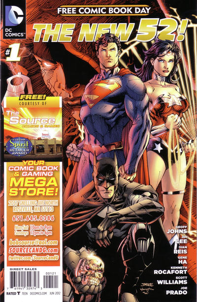 Cover for DC Comics - The New 52 FCBD Special Edition (DC, 2012 series) #1 [Source Comics & Games]