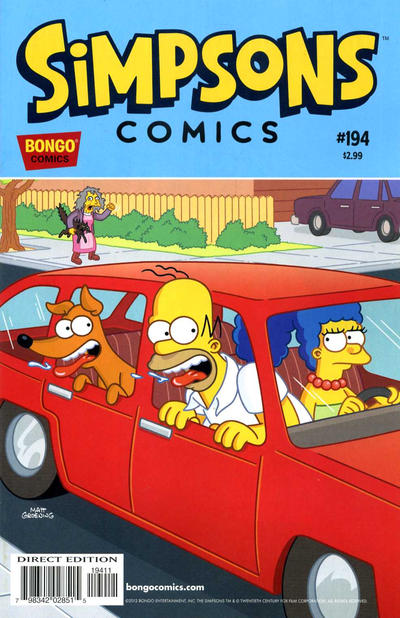 Cover for Simpsons Comics (Bongo, 1993 series) #194
