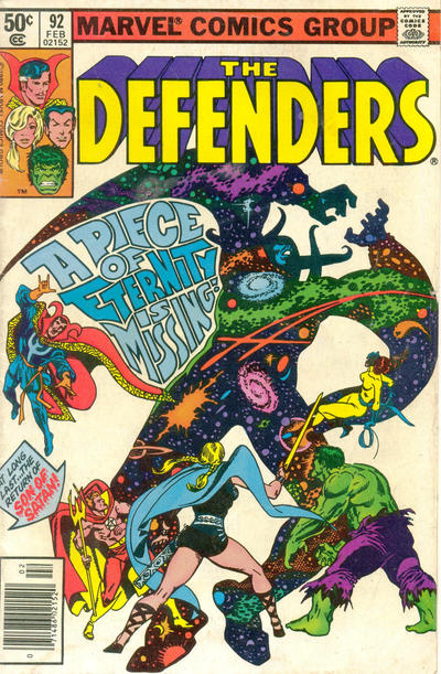 Cover for The Defenders (Marvel, 1972 series) #92 [Newsstand]