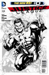 Cover for Justice League (DC, 2011 series) #0 [Gary Frank Black & White Cover]