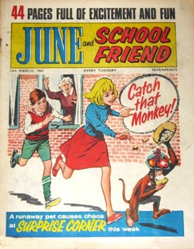 Cover for June and School Friend (IPC, 1965 series) #13 March 1965