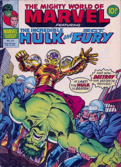 Cover for The Mighty World of Marvel (Marvel UK, 1972 series) #277