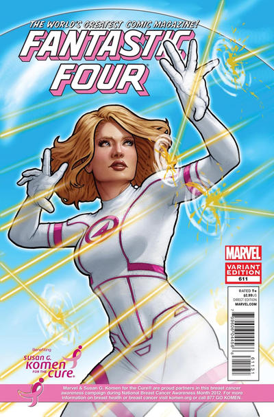 Cover for Fantastic Four (Marvel, 2012 series) #611 [Susan G. Komen]