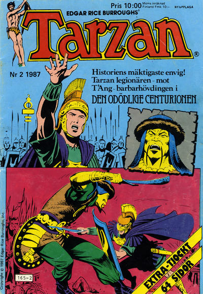 Cover for Tarzan (Atlantic Förlags AB, 1977 series) #2/1987