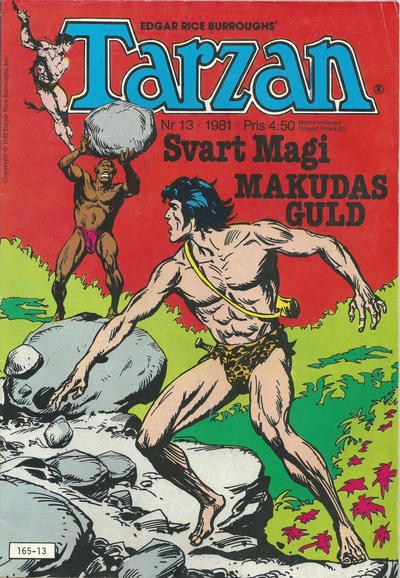 Cover for Tarzan (Atlantic Förlags AB, 1977 series) #13/1981